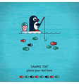 Fishing card vector image
