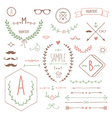 Hipster set vector image