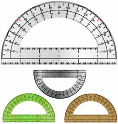 Protractor vector image