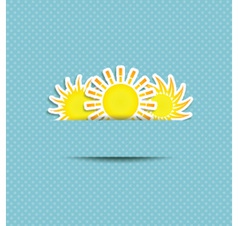 Sun symbol background vector image