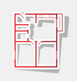 Apartment house floor plans new year Apartment house floor plans new year vector image