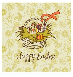 Easter card vector image