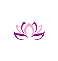 Beauty lotus flower abstract logo vector image