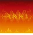 Sound waves background vector image