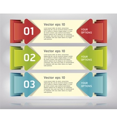 Colorful Origami Style Number Options Banner vector image