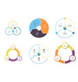 Business infographics diagrams with 3 steps vector image