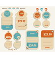 Vintage discounts template set vector image