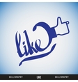 LIKE hand lettering - handmade calligraphy vector image