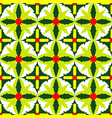 Seamless pattern of exotic green leaves vector image