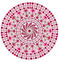 Valentine round frame vector image