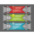 Colorful Origami Style Number Options Banner vector image