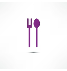 Fork and spoon icon vector image