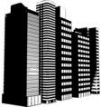 Grunge buildings vector image