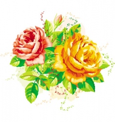 Vintage roses vector image