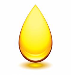 Amber droplet vector image