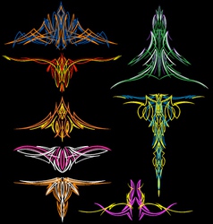 Eight detailed pinstripes vector image