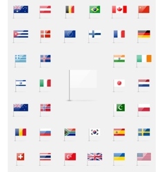 Set country flags on a white background Royalty Free Vector