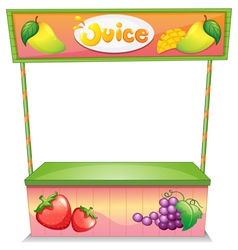 A fruit vendor stall vector image