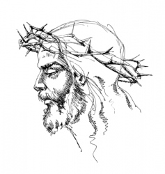Jesus Christ sketch vector image