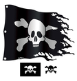 Jolly roger flag vector image