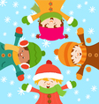 Kids Celebrating Snow vector image
