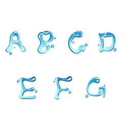 Water drop type font vector image