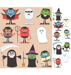 Halloween Characters vector image