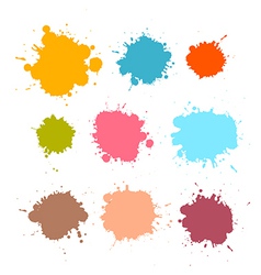 Colorful Retro Stains Blots Splashes Set vector image