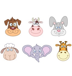 Animal heads 2 vector image