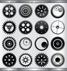 Gear and cogwheel set - isolated vector image