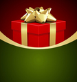Christmas gift box background vector image