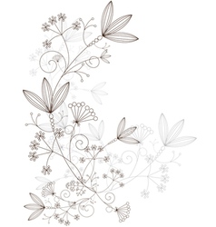 Grasses design elements grassy ornament vector image