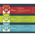 Colorful Origami Style Number Options Banner vector image
