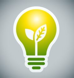 Ecology bulb vector image