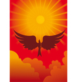 Eagle in sun vector image