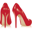 Pair of high heel shoes vector image