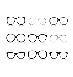 Set of glasses vector image