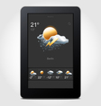 Tablet weather vector image