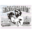 Boxing knockout vector image