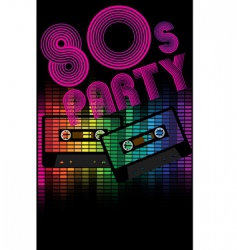 Retro party background vector image