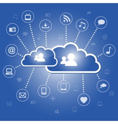 Cloud computing concept vector image
