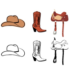 Set Of Clothes Of The Cowboy vector image