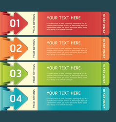 Colorful Origami Style Number Options Banner vector image