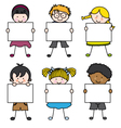Cute cartoon kids frame vector image