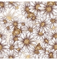 Summer floral pattern with daisies vector image