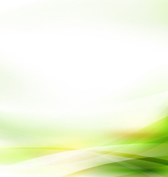 Abstract smooth green flow background vector image