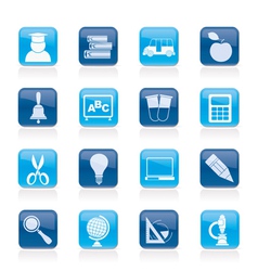 Education and school icons vector image