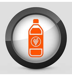 Orange and gray elegant glossy icon vector image