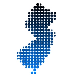 Map of New Jersey vector image