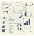 Business ink doodles vector image